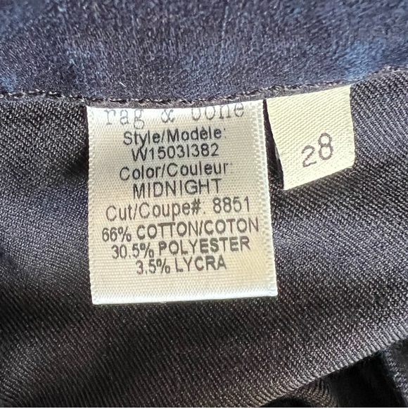 rag & bone The Legging Midnight Wash Jeans Sz 28 - Picture 6 of 7